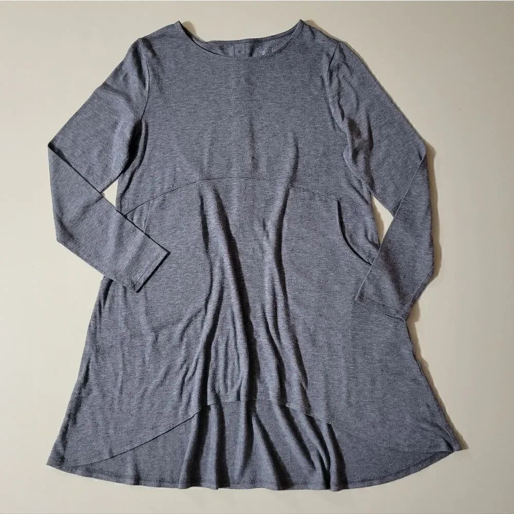 Chico's Gray Roundneck High Low Hem Tunic
